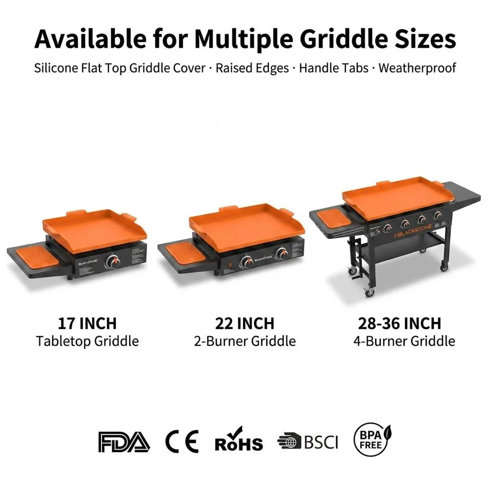 Heavy Duty Griddle Cover Reusable Silicone Grill Mat Griddle Silicone Protective Mat Silicone Griddle Mat for Blackstock - detail view 4