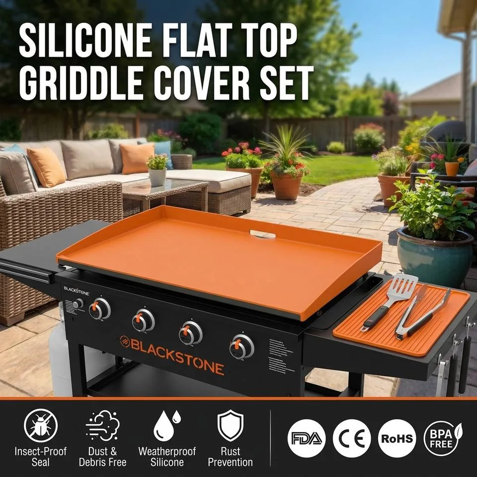 Heavy Duty Griddle Cover Reusable Silicone Grill Mat Griddle Silicone Protective Mat Silicone Griddle Mat for Blackstock - main product image