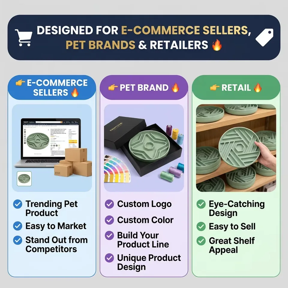 2027 nouveau anti-Choking lent alimentation chat chien Disc écologique silicone animaux - detail view 5