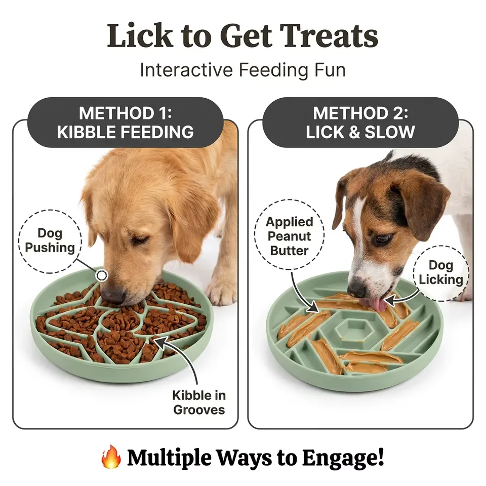 2027 nouveau anti-Choking lent alimentation chat chien Disc écologique silicone animaux - detail view 1