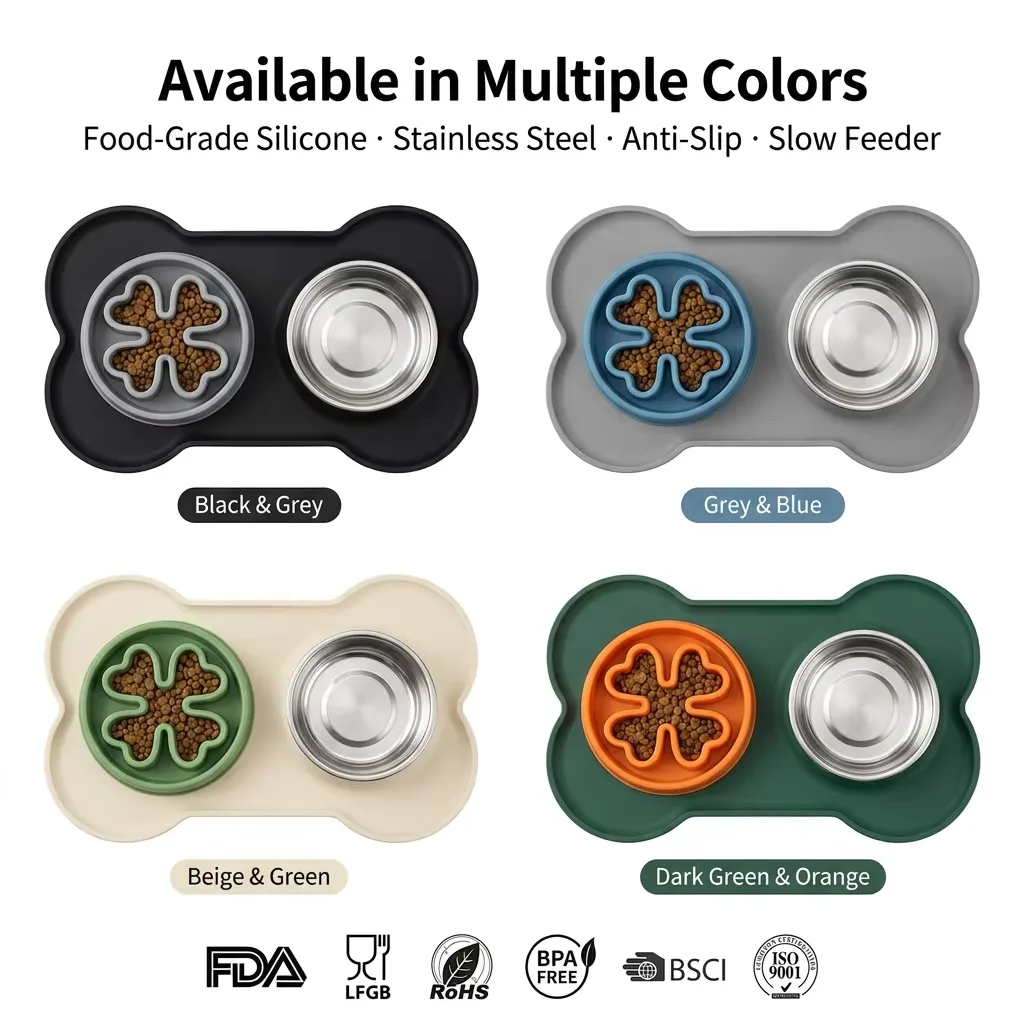 Silicone Pet Bowl for Dogs and Cats Feeder Bowls for Pets Dog Food Bowl with No-Spill and Non-Slip Design - detail view 8