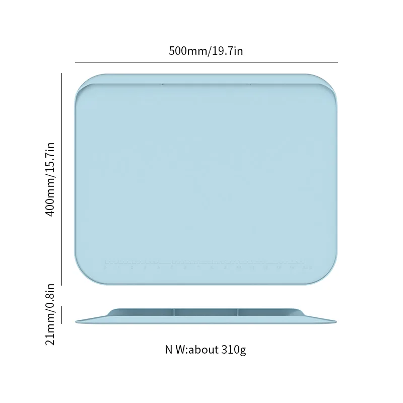 Silicone Painting Mat for Kids - Raised Edges, BPA Free - detail view 5
