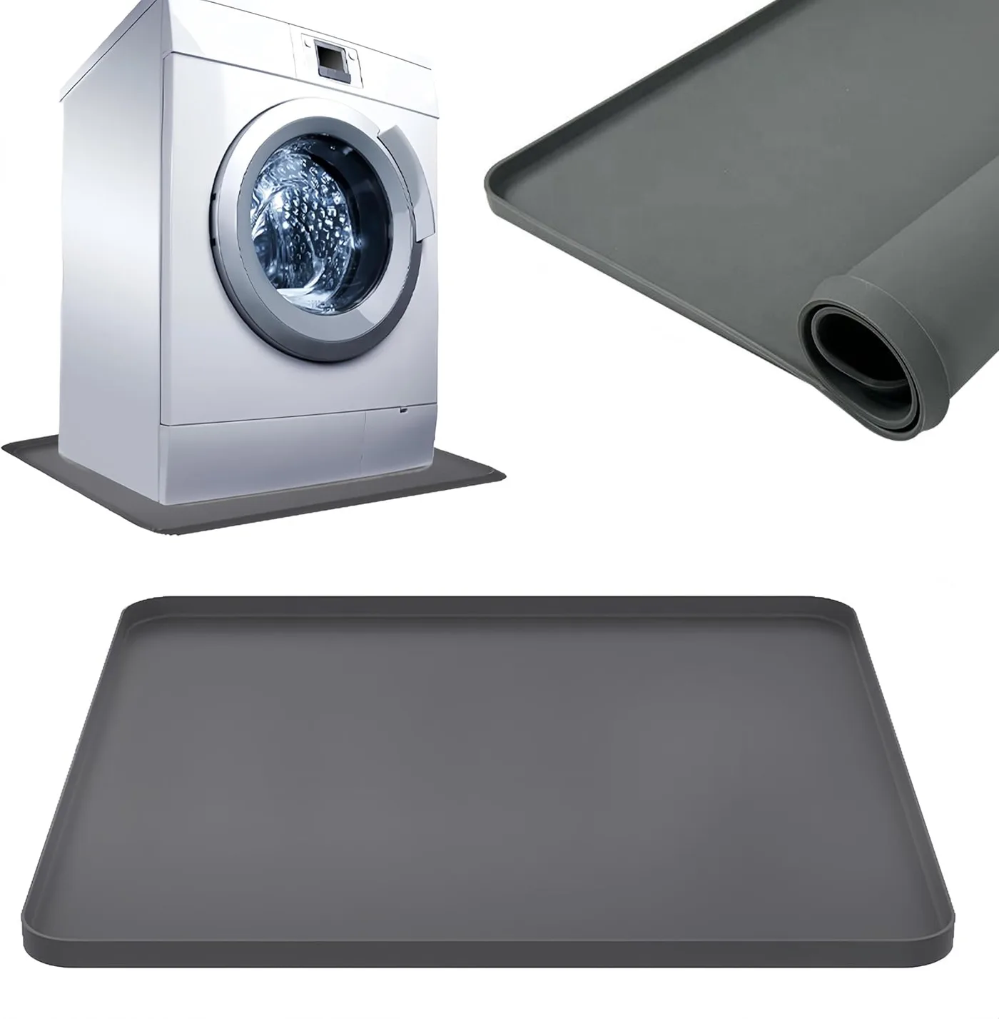Silicone Washer Drain Pan - Waterproof Non-Slip Floor Tray - custom silicone manufacturer