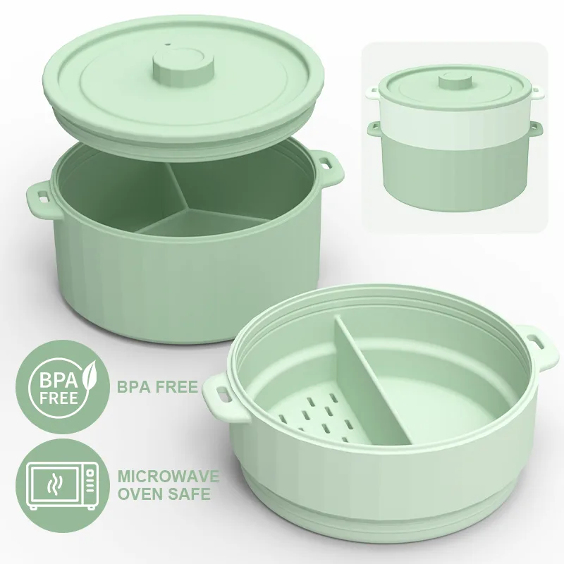 실리콘 전자레인지 찜기 야채- BPA 프리 그릇 - main product image