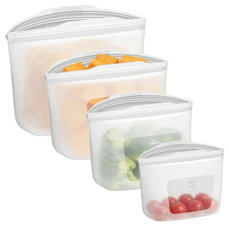 Réutilisable silicone conservation alimentaire sacs- étanche sans BPA - main product image