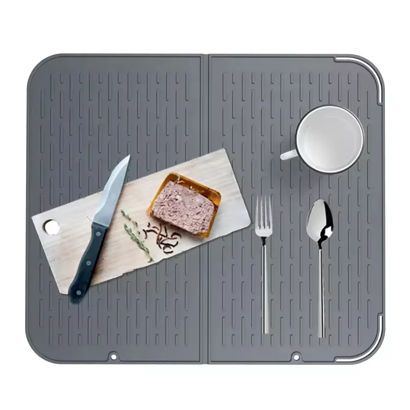 Foldable Silicone Dish Drying Mat - Non-Slip Protective Pad - main product image