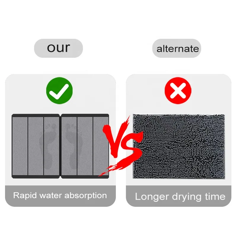 Diatomite Bath Mat - Quick Drying Super Absorbent Non Slip - detail view 5