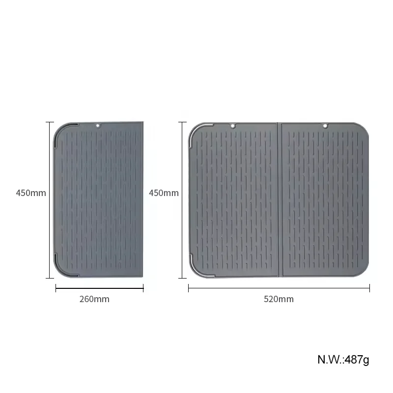 Foldable Silicone Dish Drying Mat - Non-Slip Protective Pad - detail view 5