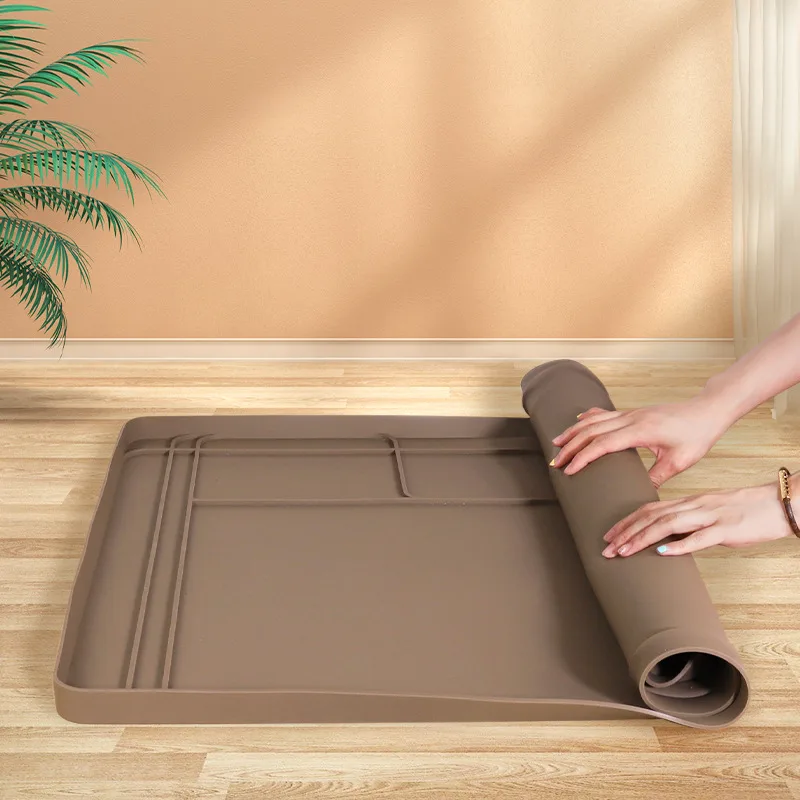 Silicone Sink Drip Tray 34x22 - Cuttable Waterproof Liner - detail view 2