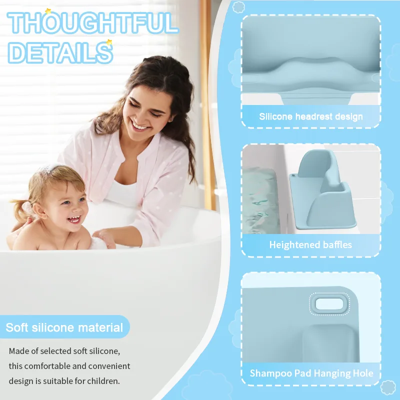 Baby Hair Wash Basin - Portable Tear-Free Shampoo Bowl - detail view 3