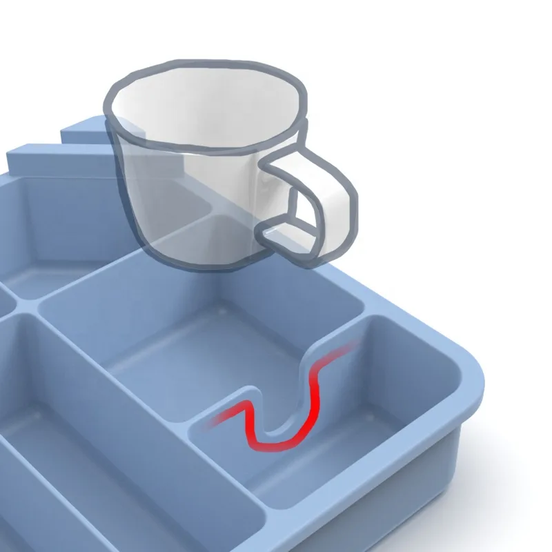 Silicone Couch Cup Holder Tray - Anti-Spill Waterproof Caddy - detail view 3