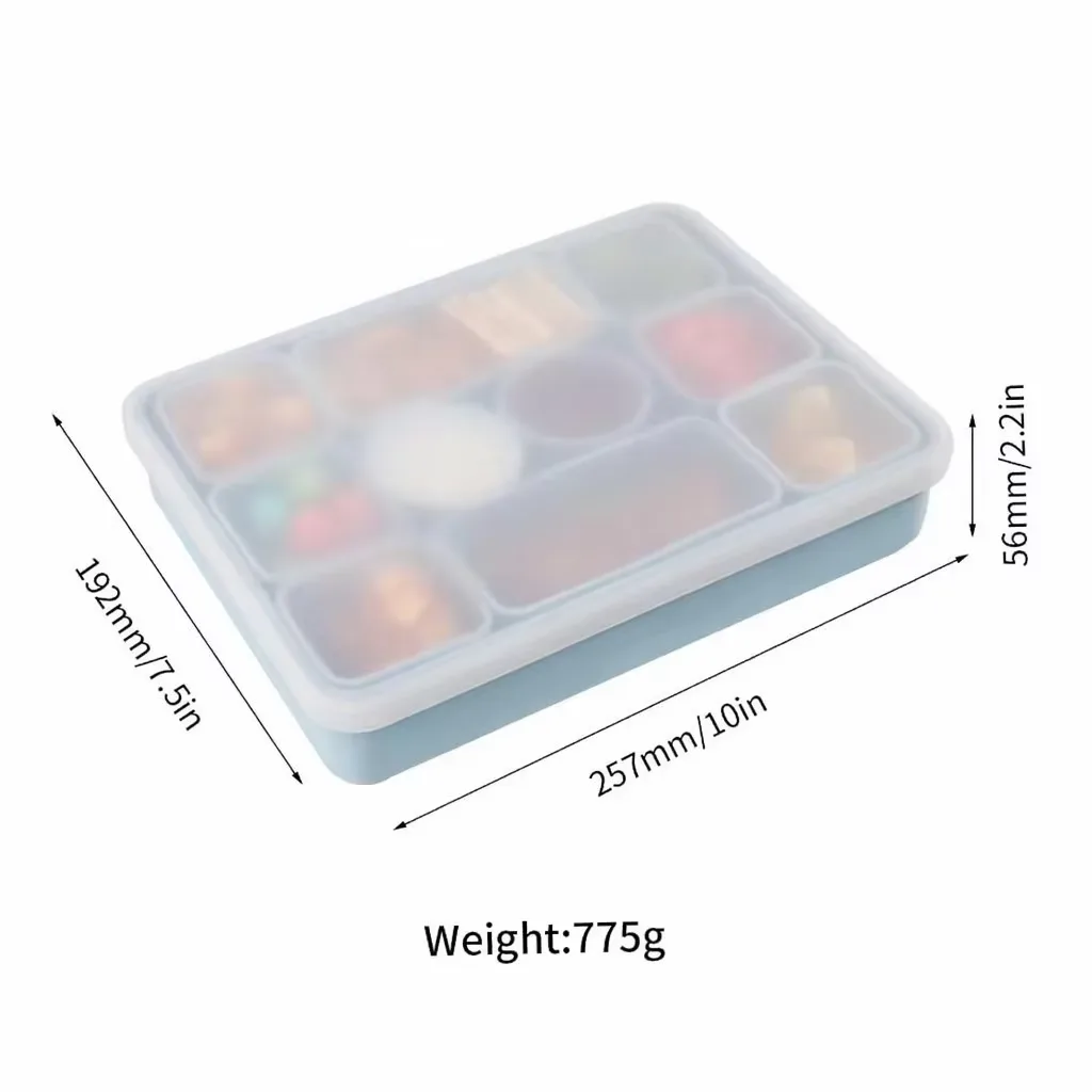 Silicone Kids Lunch Box - Divided Snack Container, Portable - detail view 5