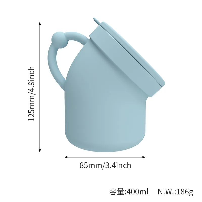 Silicone Baby Snack Cup with Grip Handle - Spill Proof - detail view 5